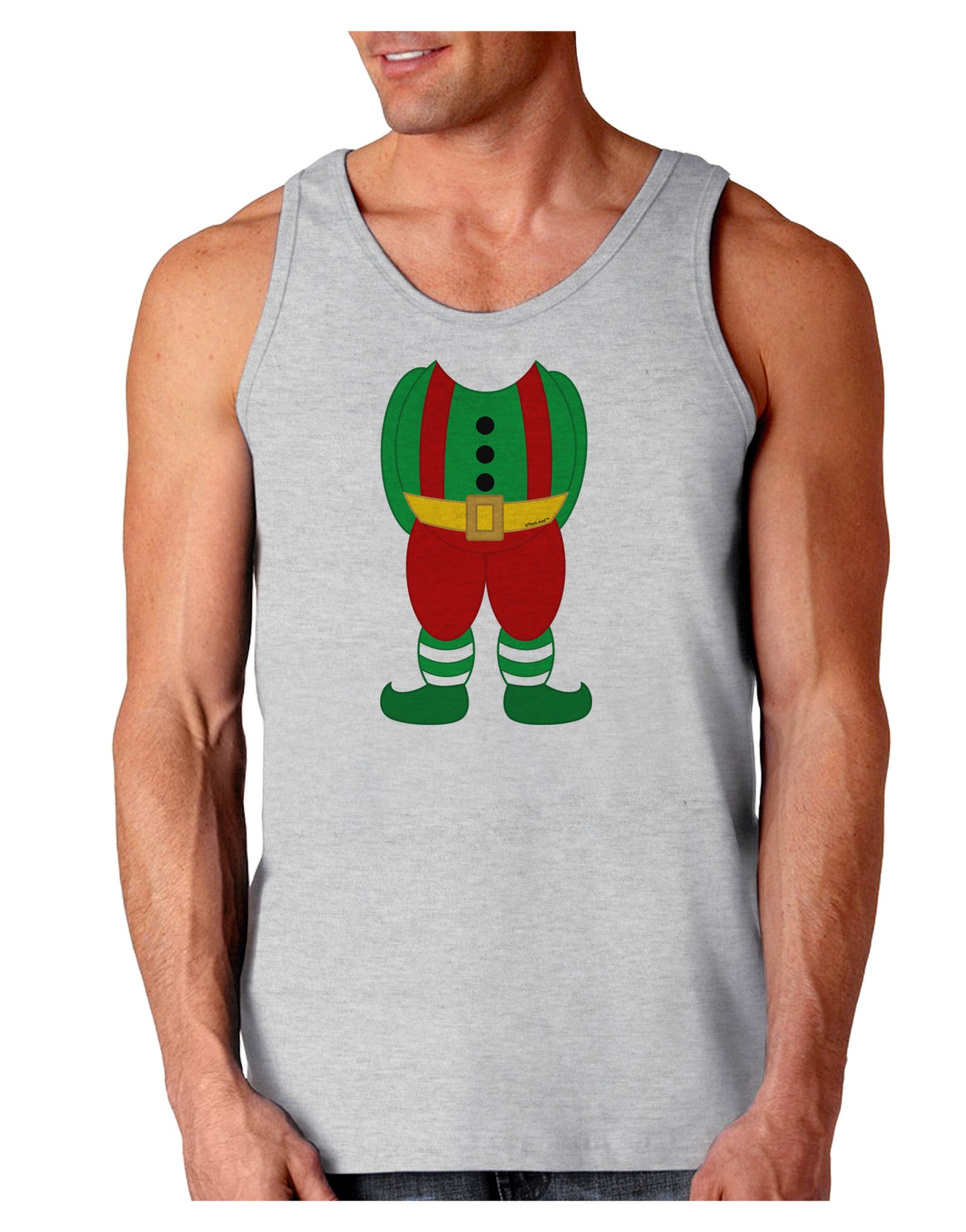 Christmas Elf Boy Character Body Loose Tank Top-Loose Tank Top-TooLoud-AshGray-Small-Davson Sales