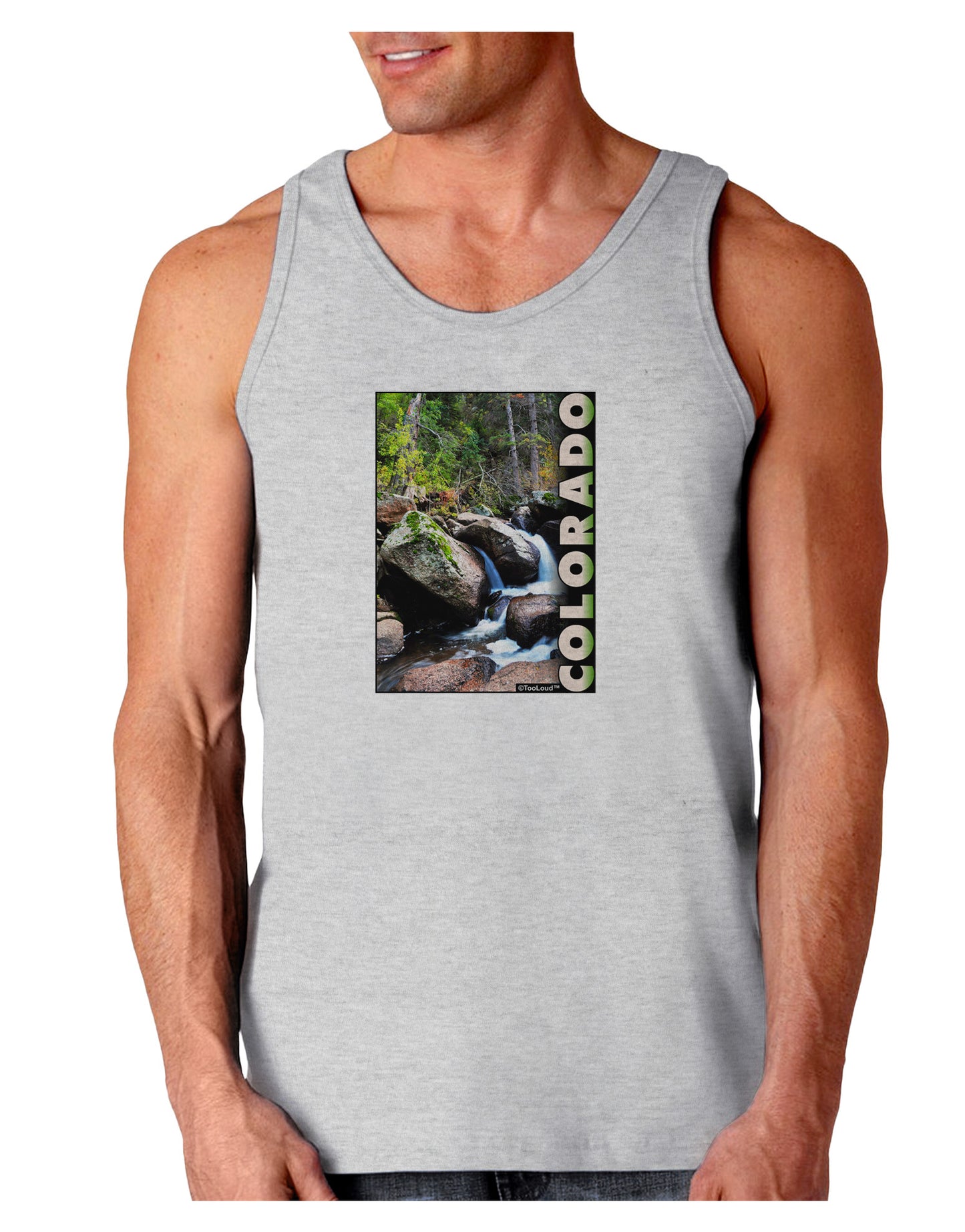 Rockies River with Text Loose Tank Top-Loose Tank Top-TooLoud-AshGray-Small-Davson Sales