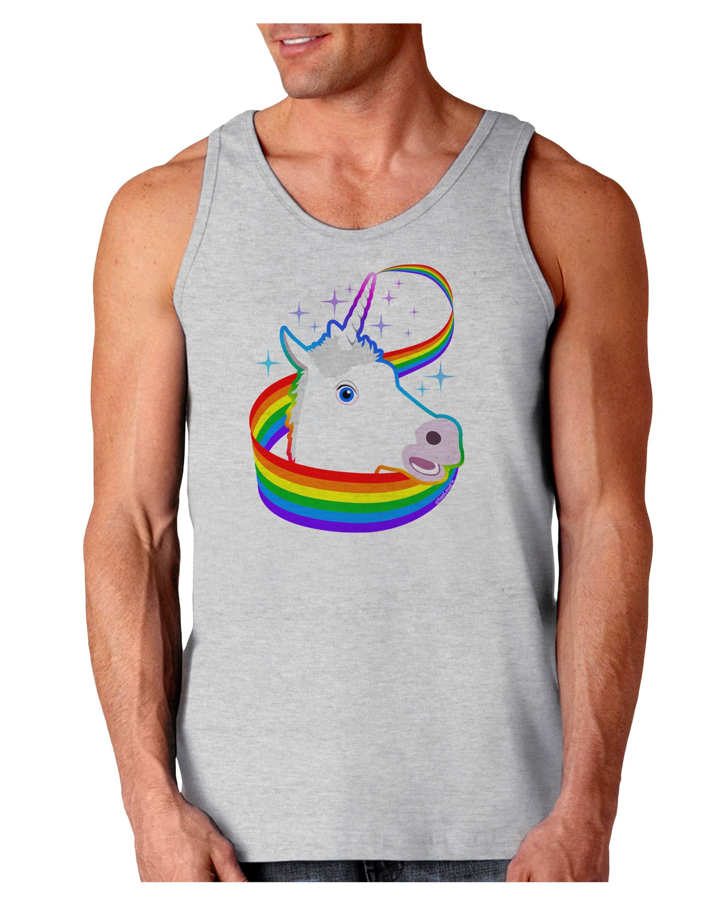 Magical Horn Rainbow Unicorn Loose Tank Top-Loose Tank Top-TooLoud-AshGray-Small-Davson Sales