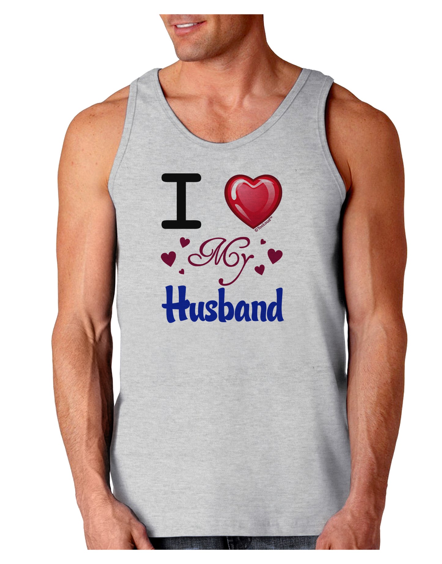 I Love Heart My Husband Loose Tank Top-Loose Tank Top-TooLoud-AshGray-Small-Davson Sales