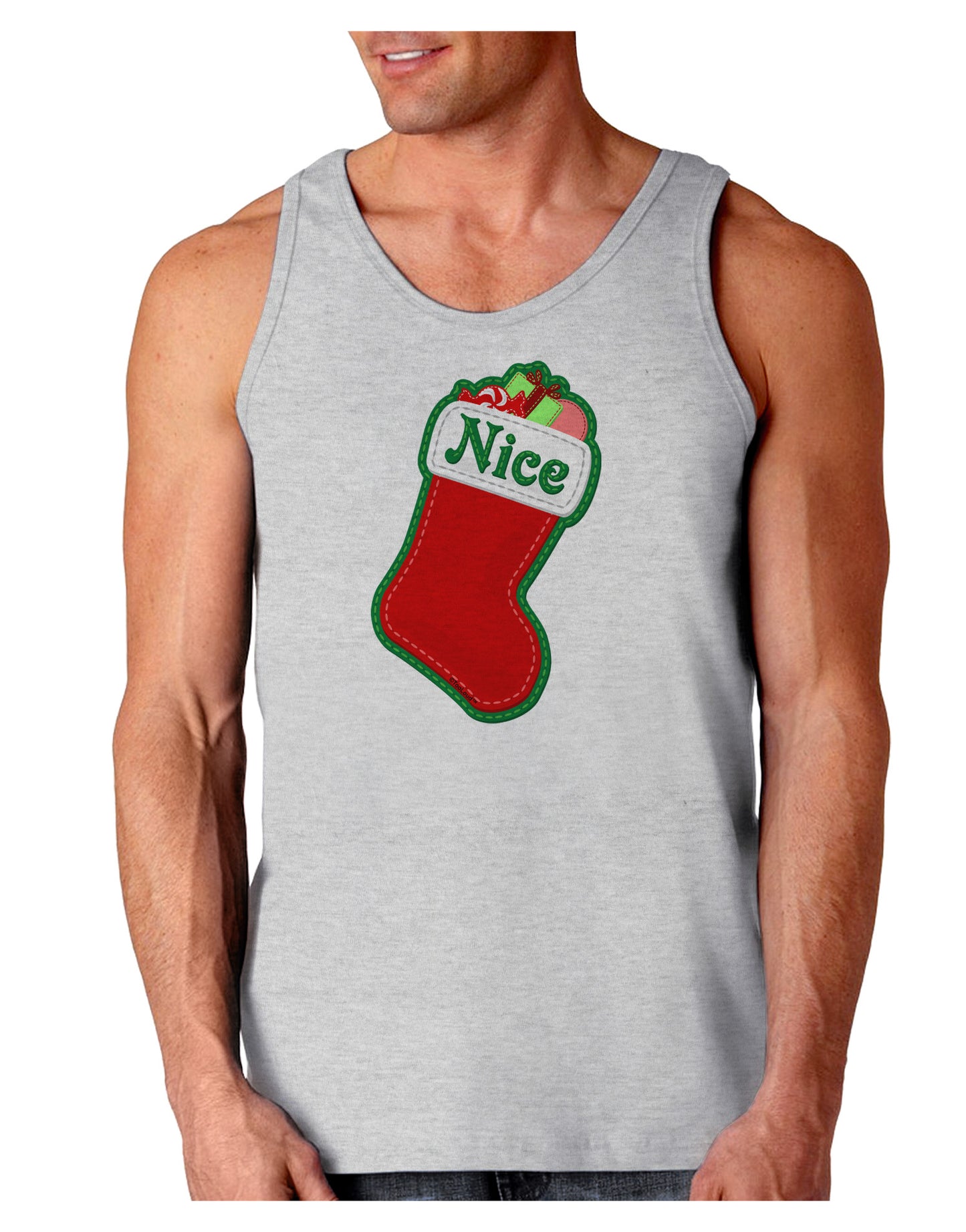 Nice Stocking Cute Christmas Loose Tank Top-Loose Tank Top-TooLoud-AshGray-Small-Davson Sales