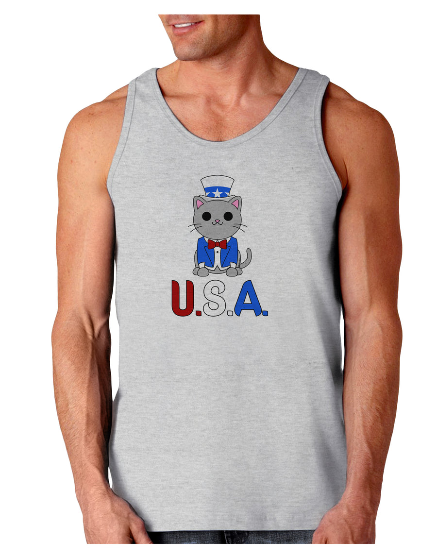 Patriotic Cat - USA Loose Tank Top by TooLoud-Loose Tank Top-TooLoud-White-Small-Davson Sales