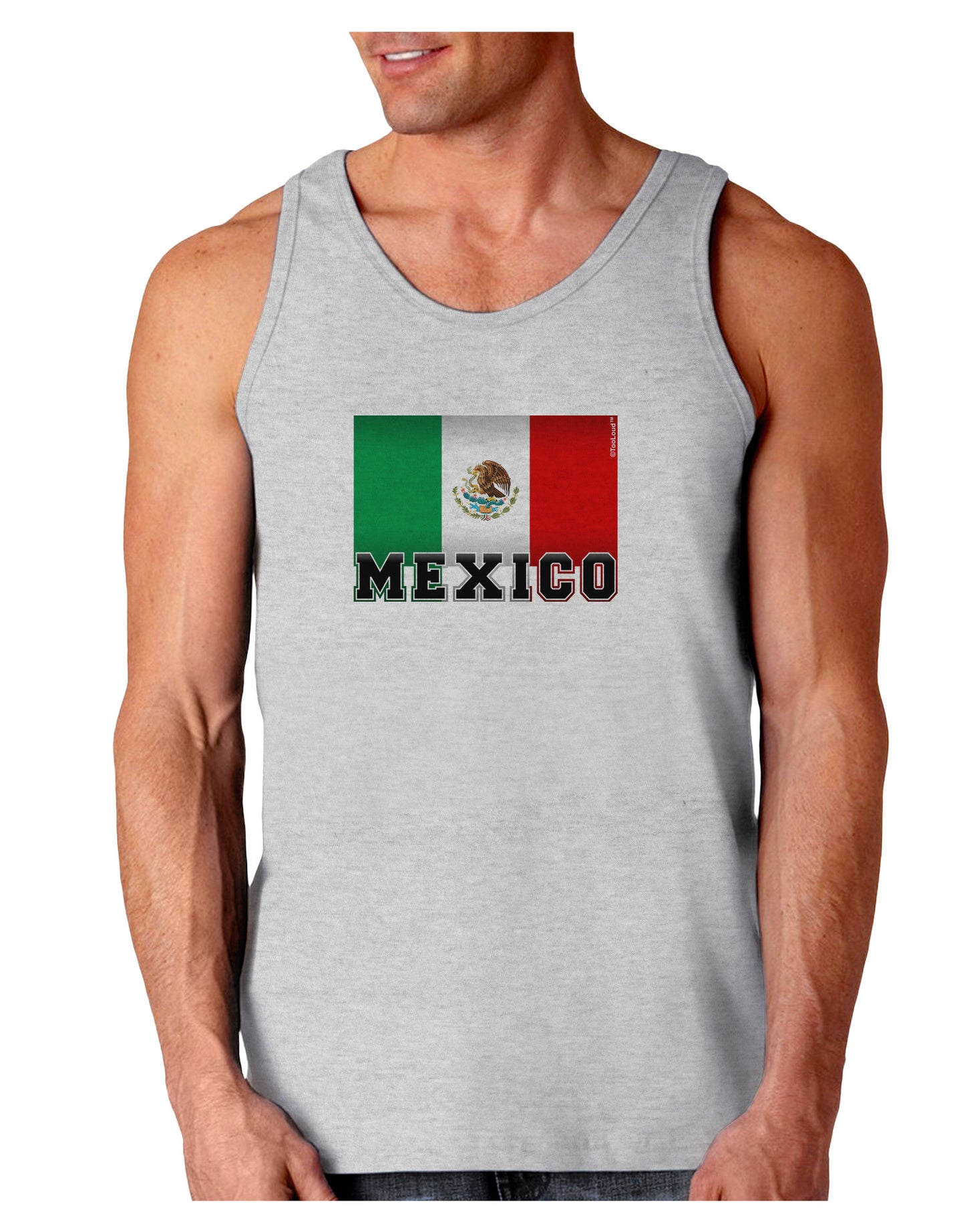 Mexico Flag Loose Tank Top-Loose Tank Top-TooLoud-AshGray-Small-Davson Sales