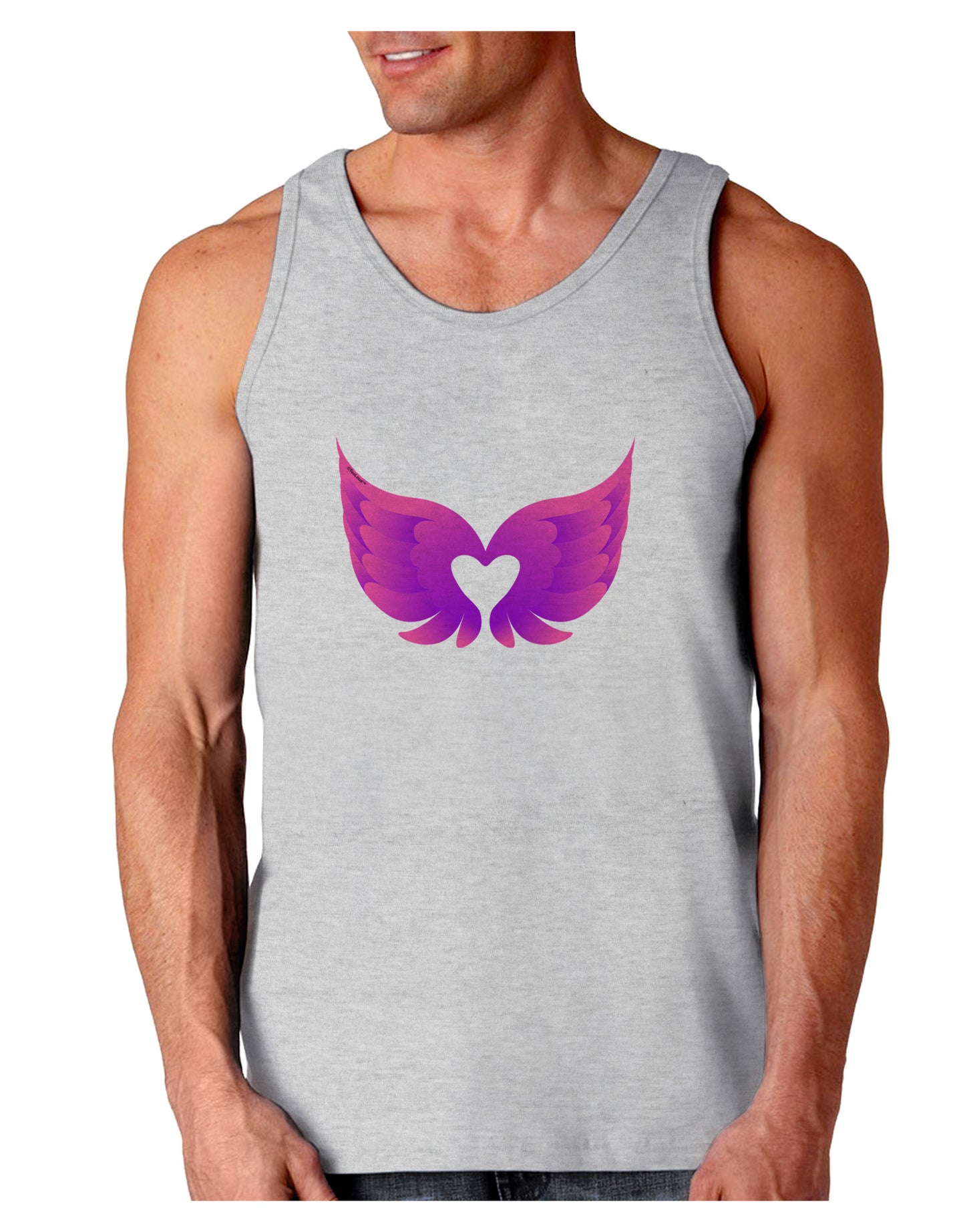 Cute Angel Wings Pair Heart Loose Tank Top-Loose Tank Top-TooLoud-AshGray-Small-Davson Sales