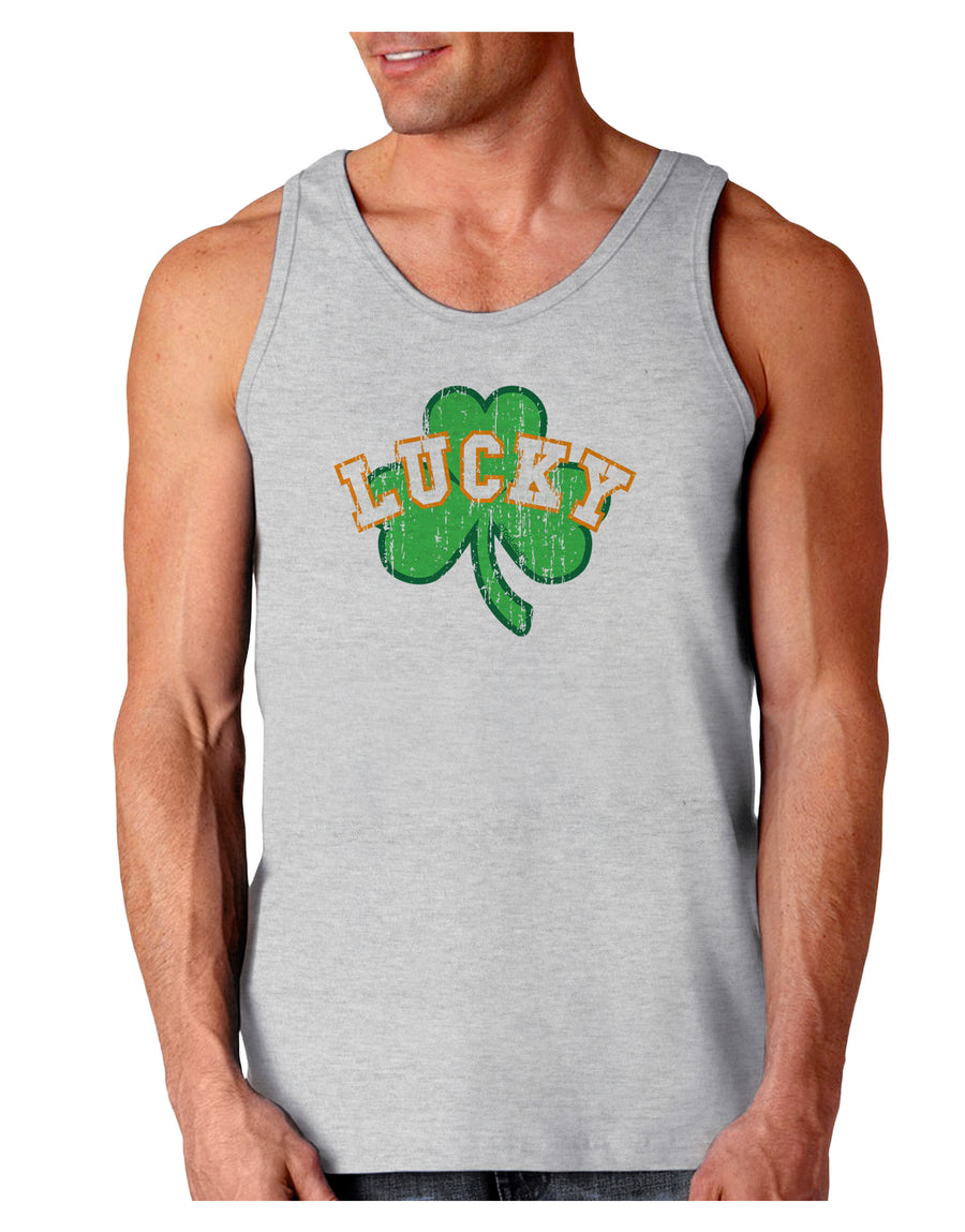 Lucky Shamrock Design Distressed Loose Tank Top by TooLoud-Loose Tank Top-TooLoud-White-Small-Davson Sales