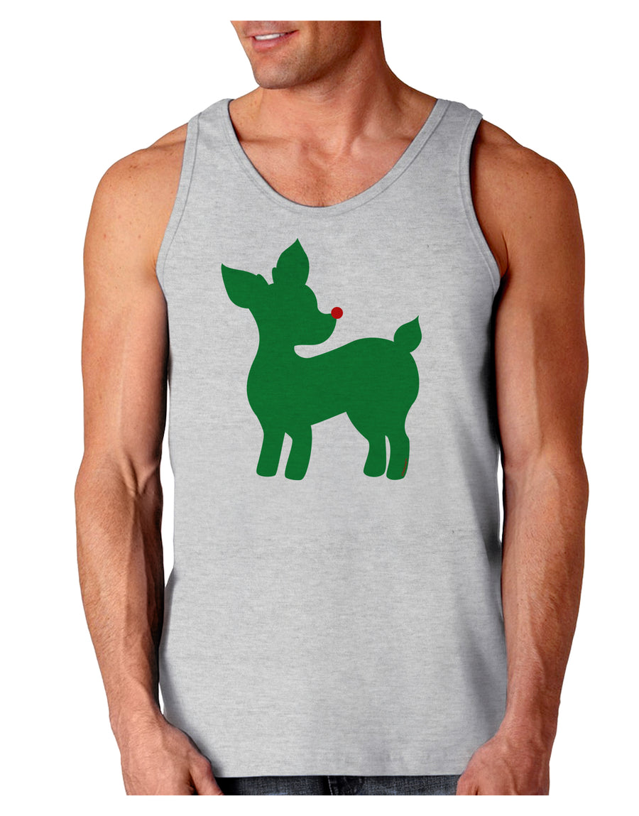 Cute Red and Green Rudolph - Christmas Loose Tank Top by TooLoud-Loose Tank Top-TooLoud-White-Small-Davson Sales