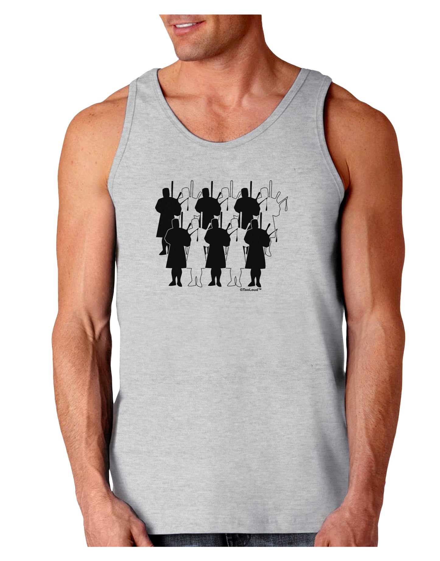 Eleven Pipers Piping Loose Tank Top-Loose Tank Top-TooLoud-AshGray-Small-Davson Sales