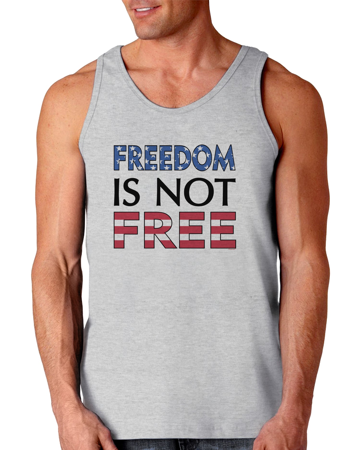Freedom Is Not Free Loose Tank Top-Loose Tank Top-TooLoud-AshGray-Small-Davson Sales