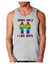 Sorry Girls I Like Boys Gay Rainbow Loose Tank Top-Loose Tank Top-TooLoud-AshGray-Small-Davson Sales
