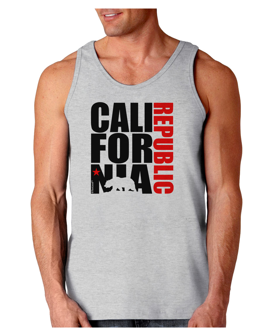 California Republic Design - California Red Star and Bear Loose Tank Top by TooLoud-Loose Tank Top-TooLoud-White-Small-Davson Sales