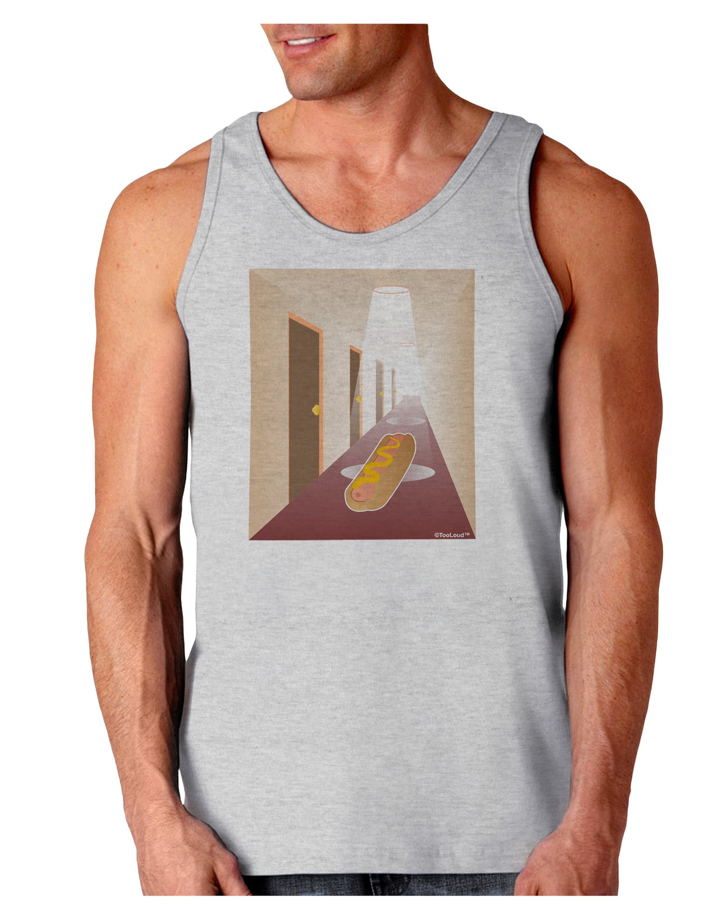 Hotdog in a Hallway Loose Tank Top-Loose Tank Top-TooLoud-AshGray-Small-Davson Sales