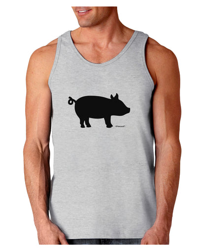 Pig Silhouette Design Loose Tank Top by TooLoud-Loose Tank Top-TooLoud-AshGray-Small-Davson Sales