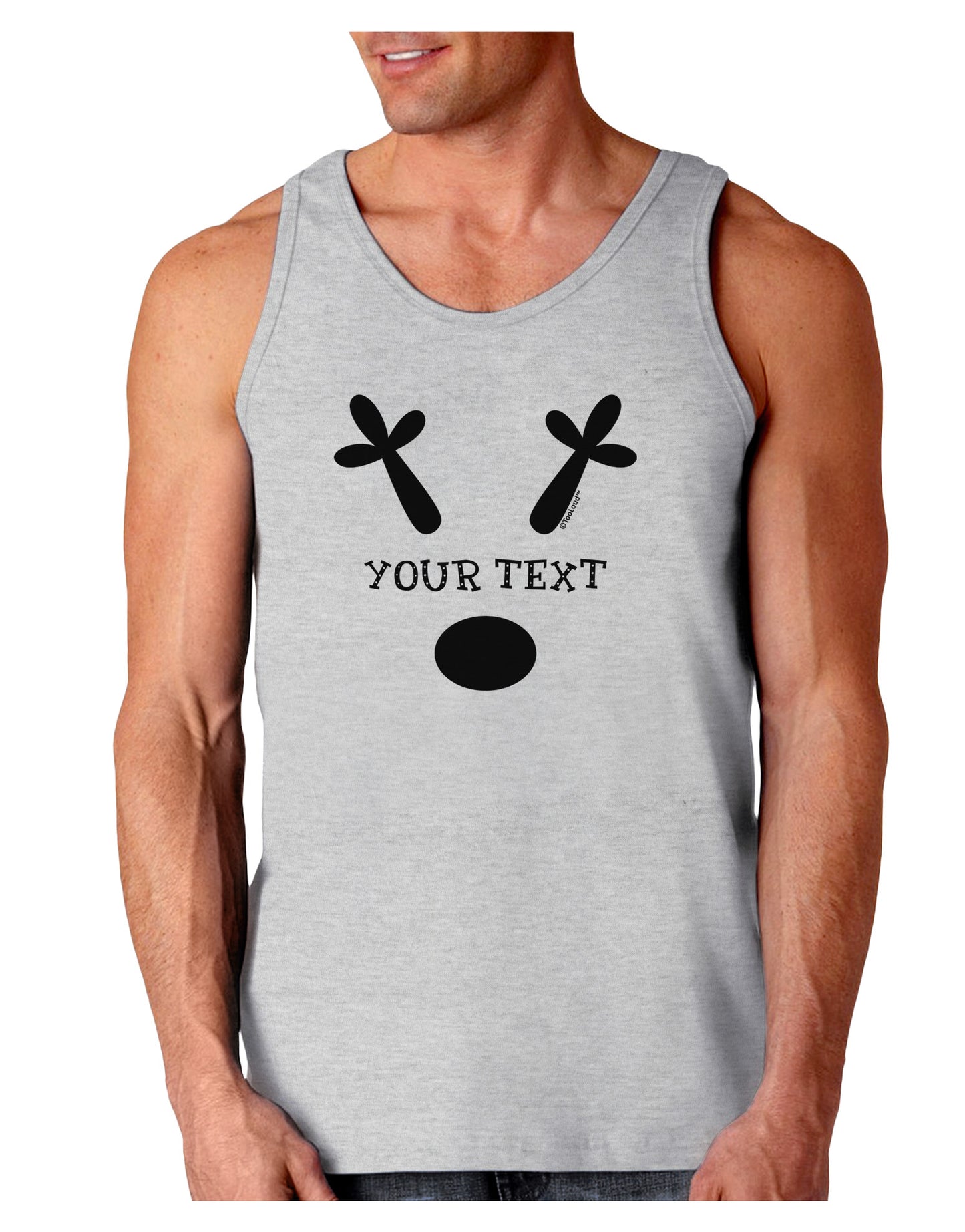 Personalized Matching Reindeer Family Design - Your Text Loose Tank Top-Loose Tank Top-TooLoud-AshGray-Small-Davson Sales