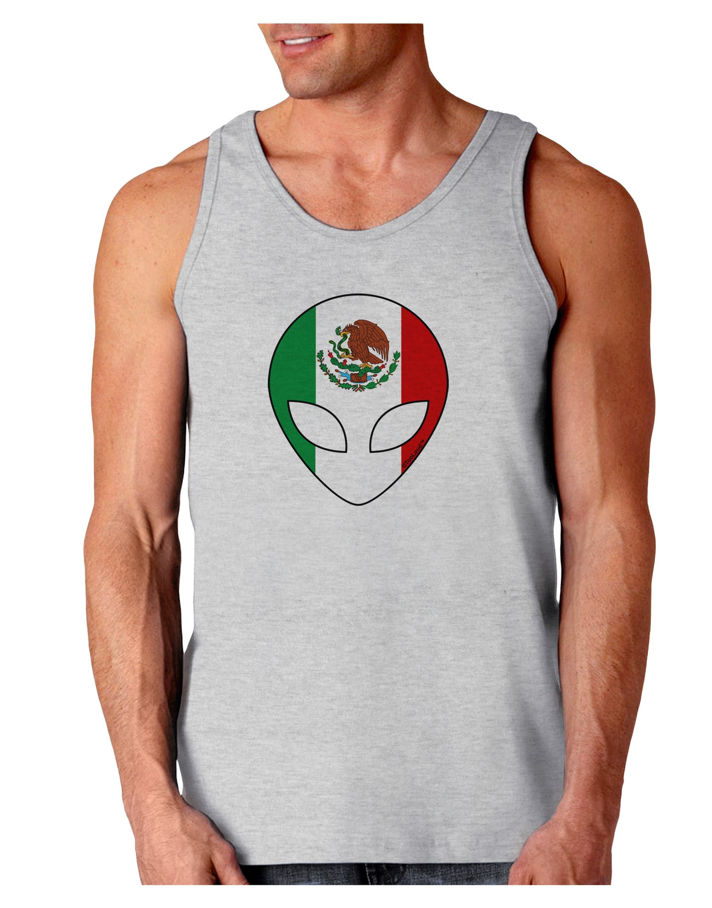 Mexican Flag Extraterrestrial Loose Tank Top-Loose Tank Top-TooLoud-AshGray-Small-Davson Sales