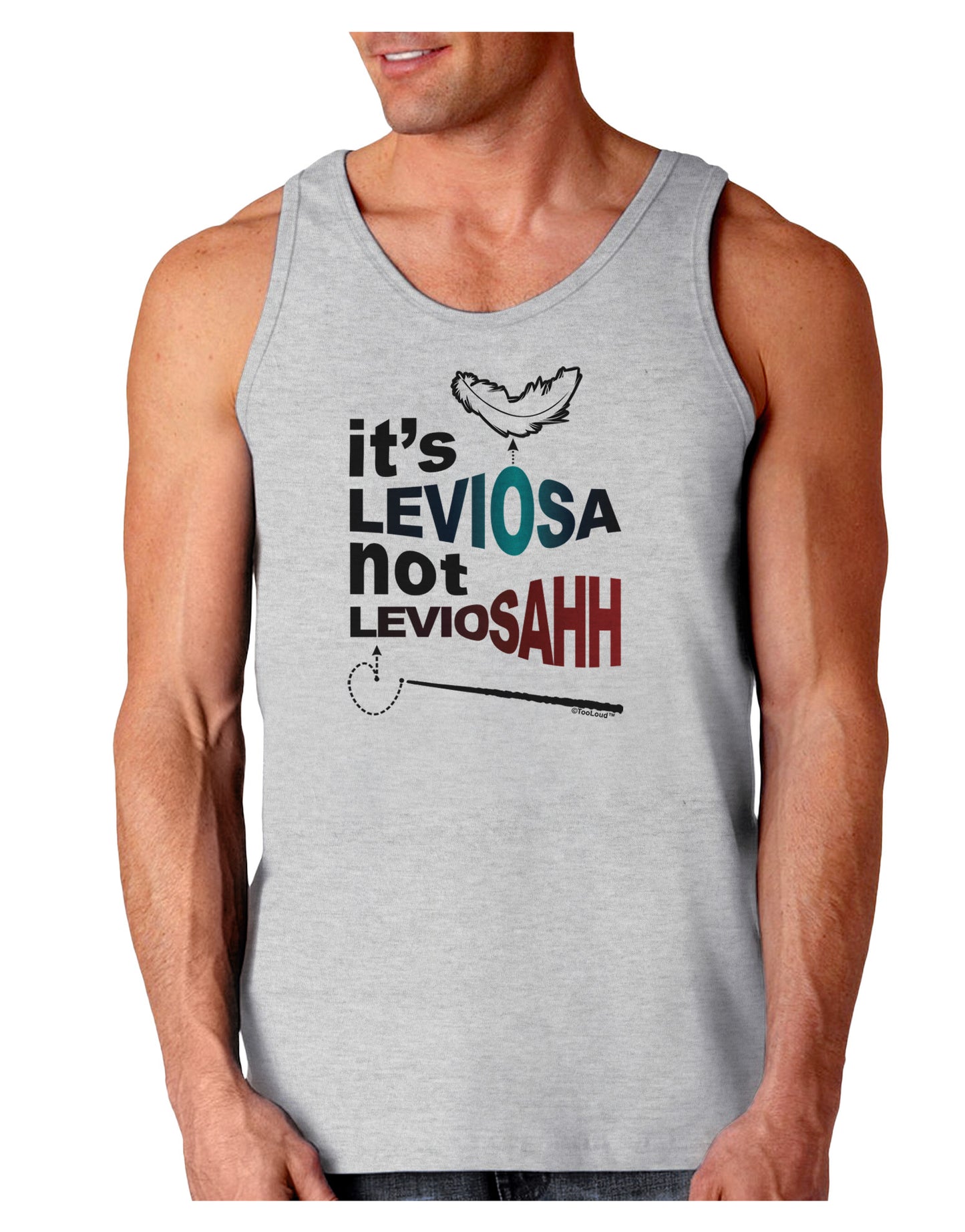 It's LeviOsa not LeviosAHH Loose Tank Top-Loose Tank Top-TooLoud-AshGray-Small-Davson Sales