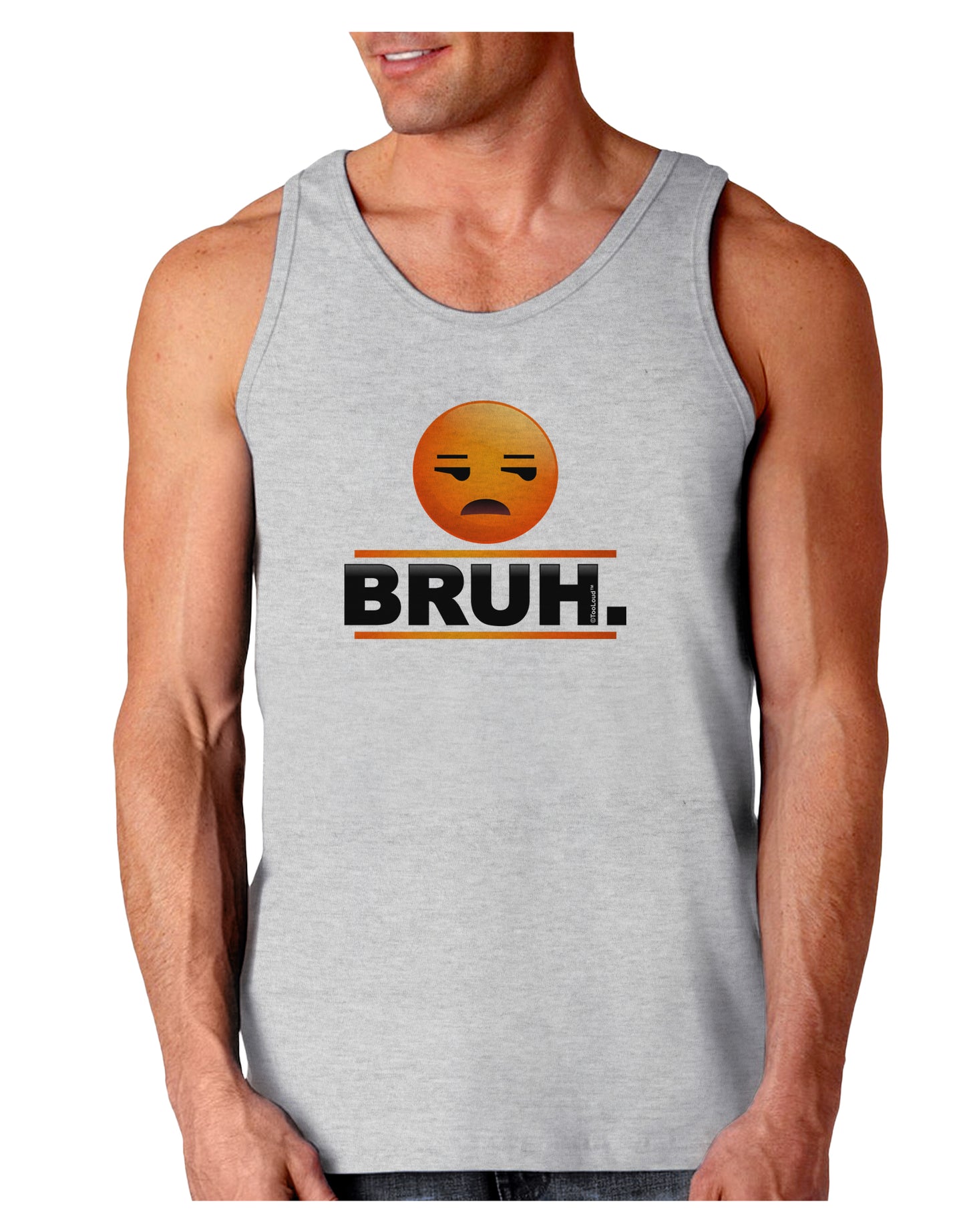 Bruh Emoji Loose Tank Top-Loose Tank Top-TooLoud-AshGray-Small-Davson Sales