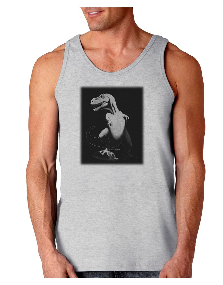 Tyrannosaurus Rex Design - Grayscale Loose Tank Top by TooLoud-Loose Tank Top-TooLoud-White-Small-Davson Sales