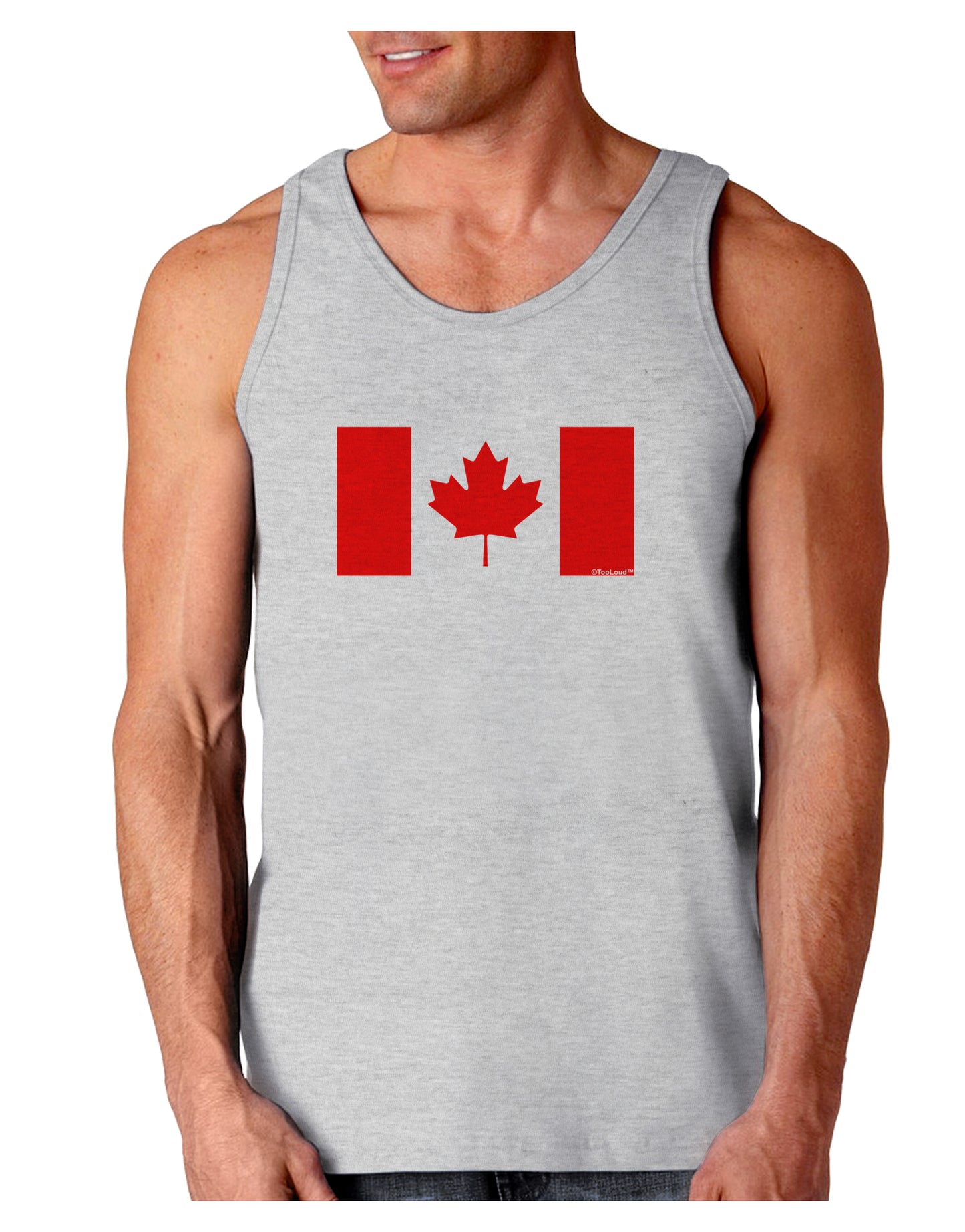 Canadian Flag Maple Leaf Colors Loose Tank Top-Loose Tank Top-TooLoud-AshGray-Small-Davson Sales