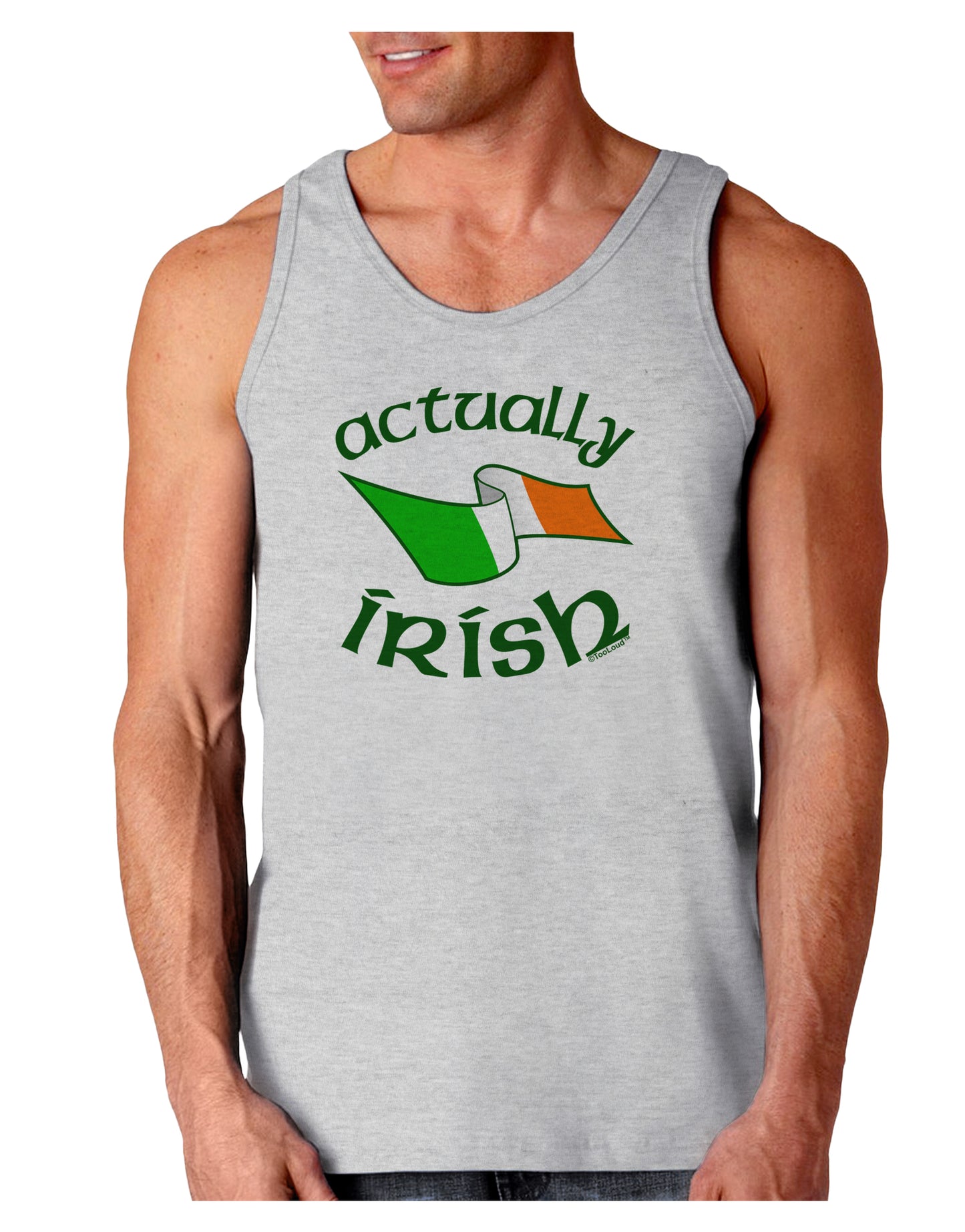 Actually Irish Loose Tank Top-Loose Tank Top-TooLoud-AshGray-Small-Davson Sales