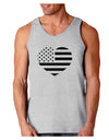 American Flag Heart Design - Stamp Style Loose Tank Top by TooLoud-Loose Tank Top-TooLoud-AshGray-Small-Davson Sales