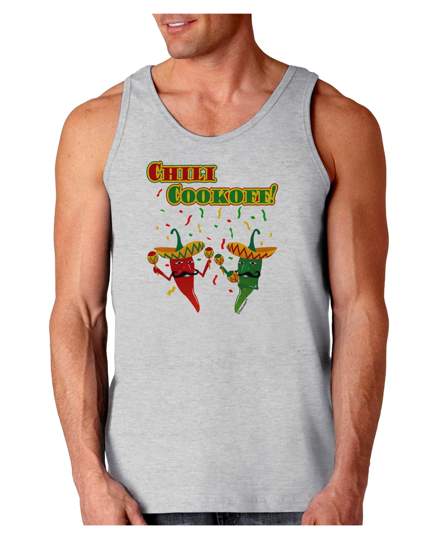 Chili Cookoff! Chile Peppers Loose Tank Top-Loose Tank Top-TooLoud-AshGray-Small-Davson Sales