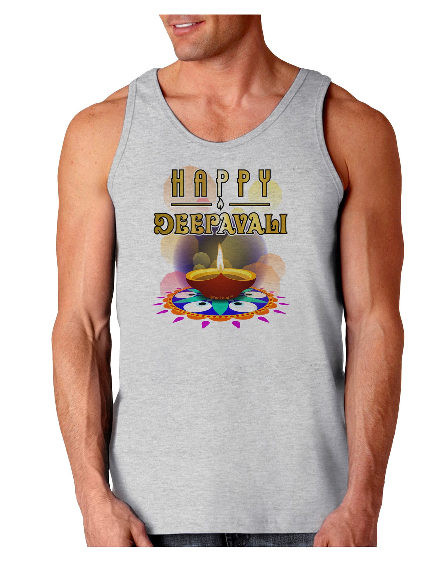 Happy Deepavali - Rangoli and Diya Loose Tank Top by-Loose Tank Top-TooLoud-AshGray-Small-Davson Sales