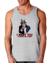 Uncle Sam I Want You to Bring me a Beer Loose Tank Top-Loose Tank Top-TooLoud-AshGray-Small-Davson Sales