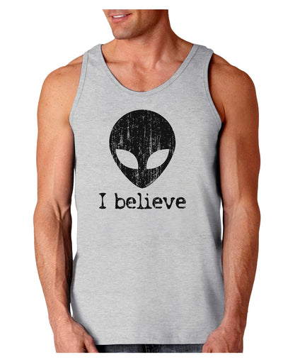 Extraterrestrial - I Believe Distressed Loose Tank Top by TooLoud-Loose Tank Top-TooLoud-AshGray-Small-Davson Sales