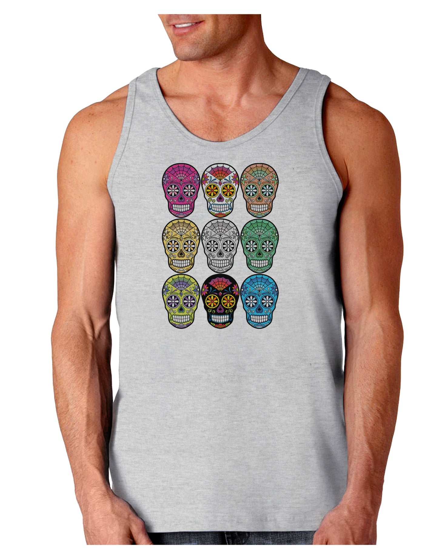 Dia de los Muertos Calaveras Sugar Skulls Loose Tank Top-Loose Tank Top-TooLoud-AshGray-Small-Davson Sales