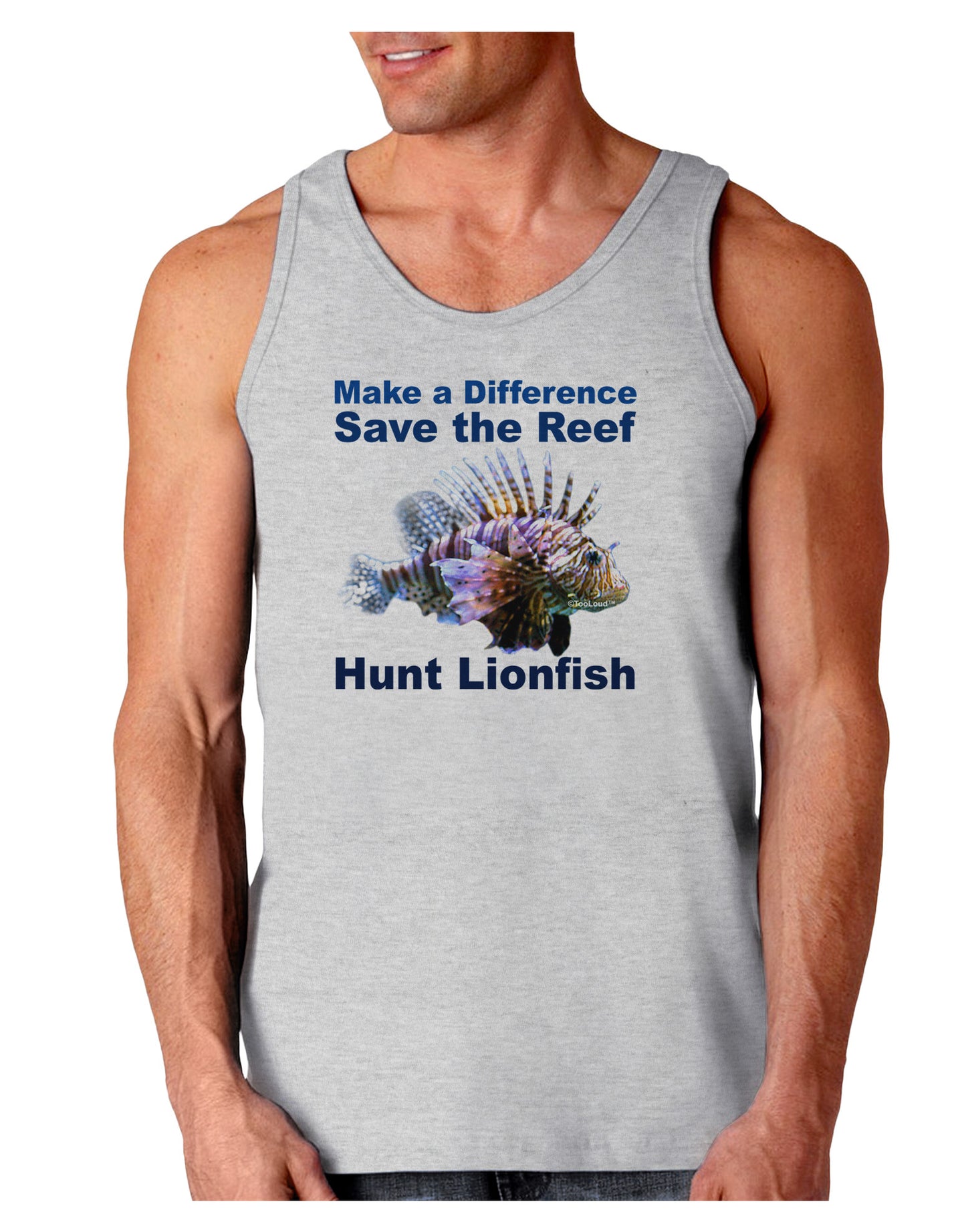 Save the Reef - Hunt Lionfish Loose Tank Top-Loose Tank Top-TooLoud-AshGray-Small-Davson Sales