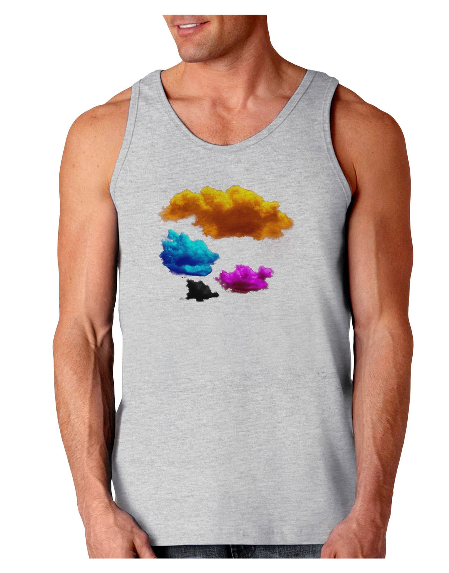 CMYK Clouds Loose Tank Top-Loose Tank Top-TooLoud-AshGray-Small-Davson Sales