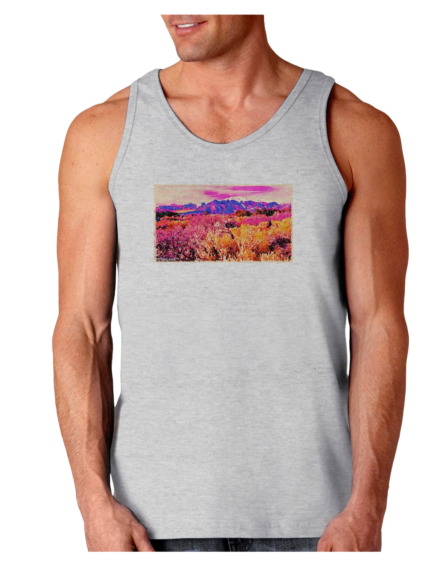 Colorful Colorado Mountains Loose Tank Top-Loose Tank Top-TooLoud-AshGray-Small-Davson Sales
