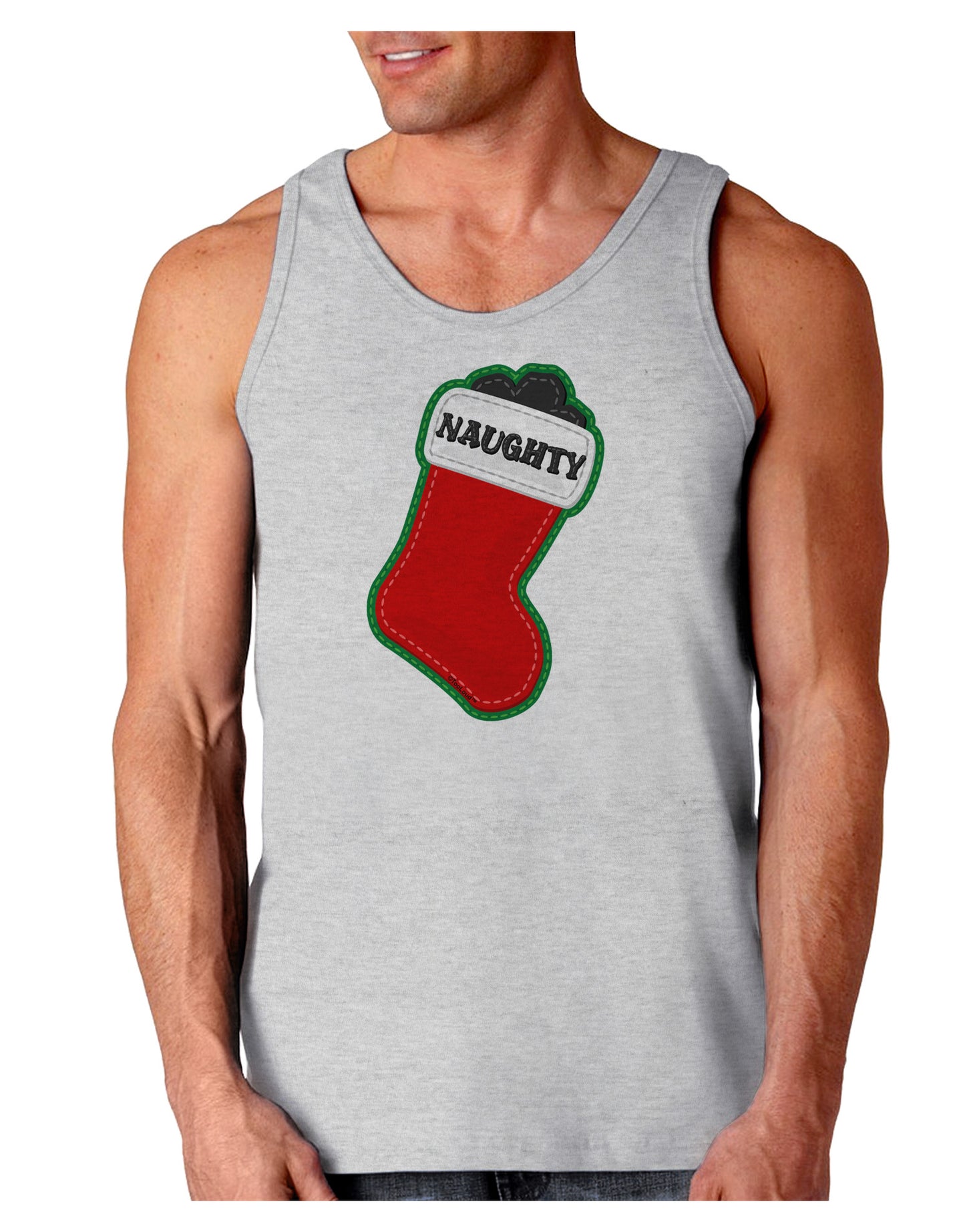 Naughty Coal Cute Christmas Stocking Loose Tank Top-Loose Tank Top-TooLoud-AshGray-Small-Davson Sales