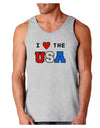 I Love Heart the USA Loose Tank Top-Loose Tank Top-TooLoud-AshGray-Small-Davson Sales