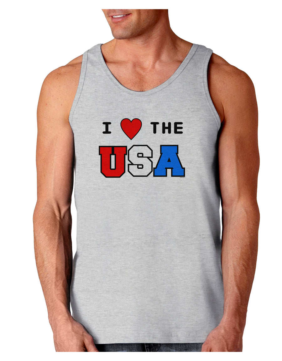 I Love Heart the USA Loose Tank Top-Loose Tank Top-TooLoud-White-Small-Davson Sales