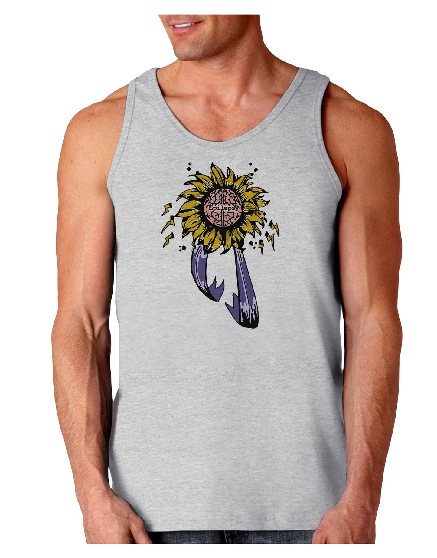 TooLoud Epilepsy Awareness Loose Tank Top-Mens-LooseTanktops-TooLoud-AshGray-Small-Davson Sales