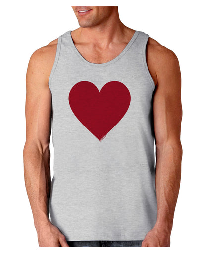 Big Red Heart Valentine's Day Loose Tank Top-Loose Tank Top-TooLoud-AshGray-Small-Davson Sales