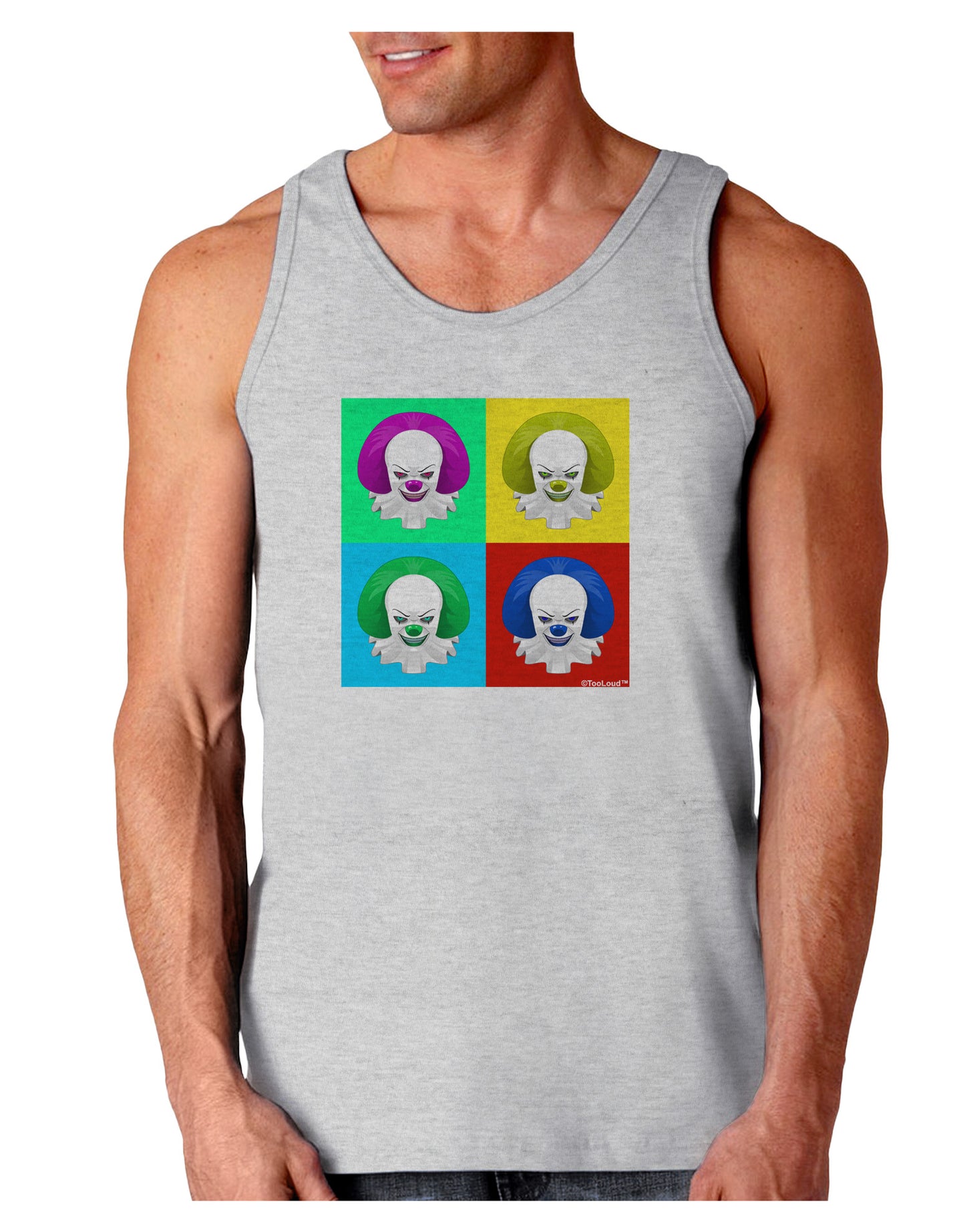 Clown Face Pop Art 2 Loose Tank Top-Loose Tank Top-TooLoud-AshGray-Small-Davson Sales