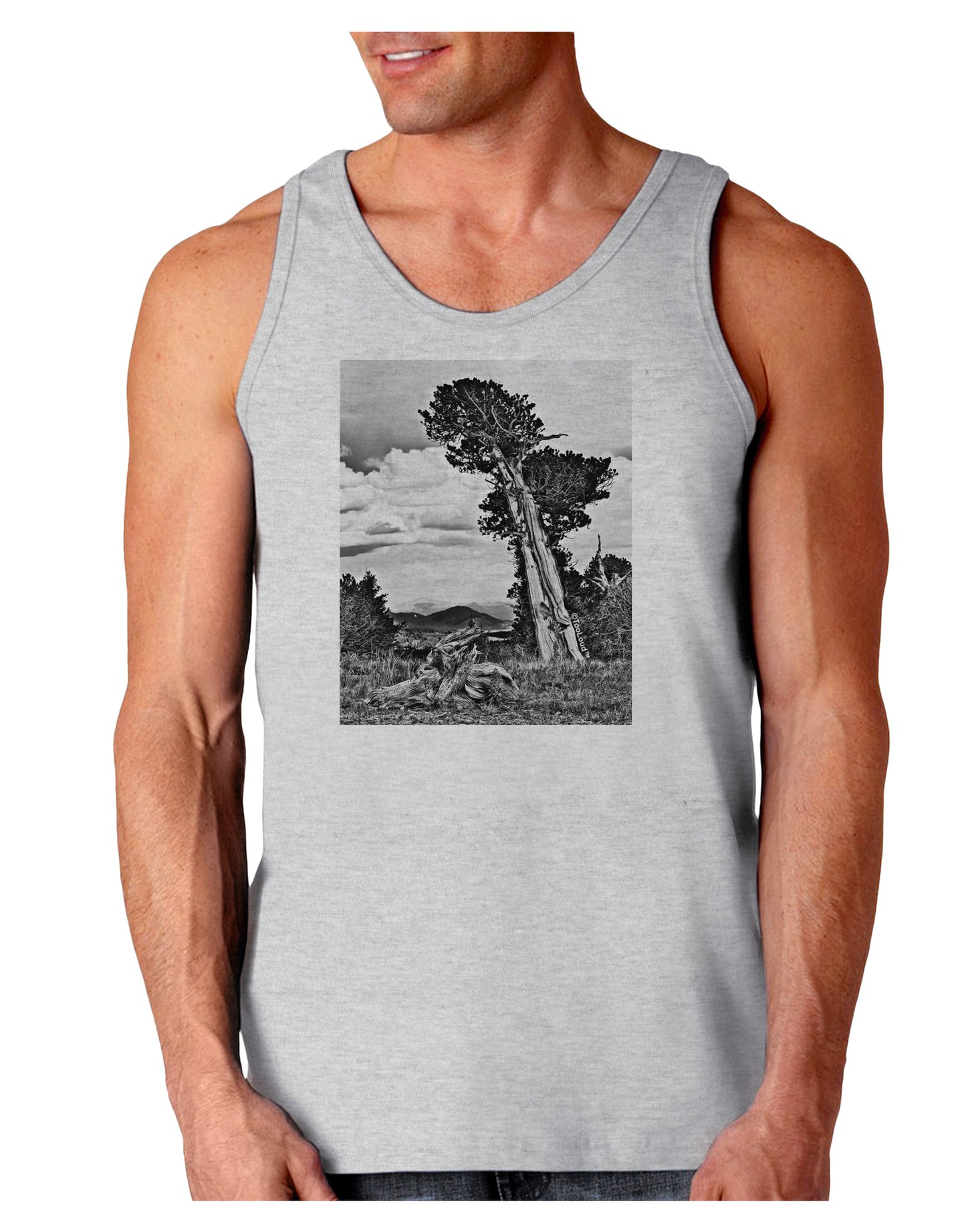 Colorado Landscape Monochrome Loose Tank Top-Loose Tank Top-TooLoud-AshGray-Small-Davson Sales