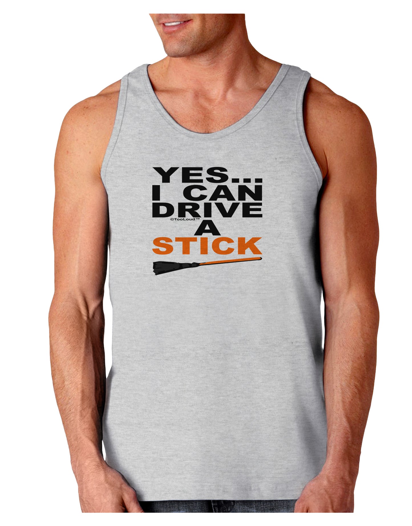 Drive Stick Orange Loose Tank Top-Loose Tank Top-TooLoud-AshGray-Small-Davson Sales