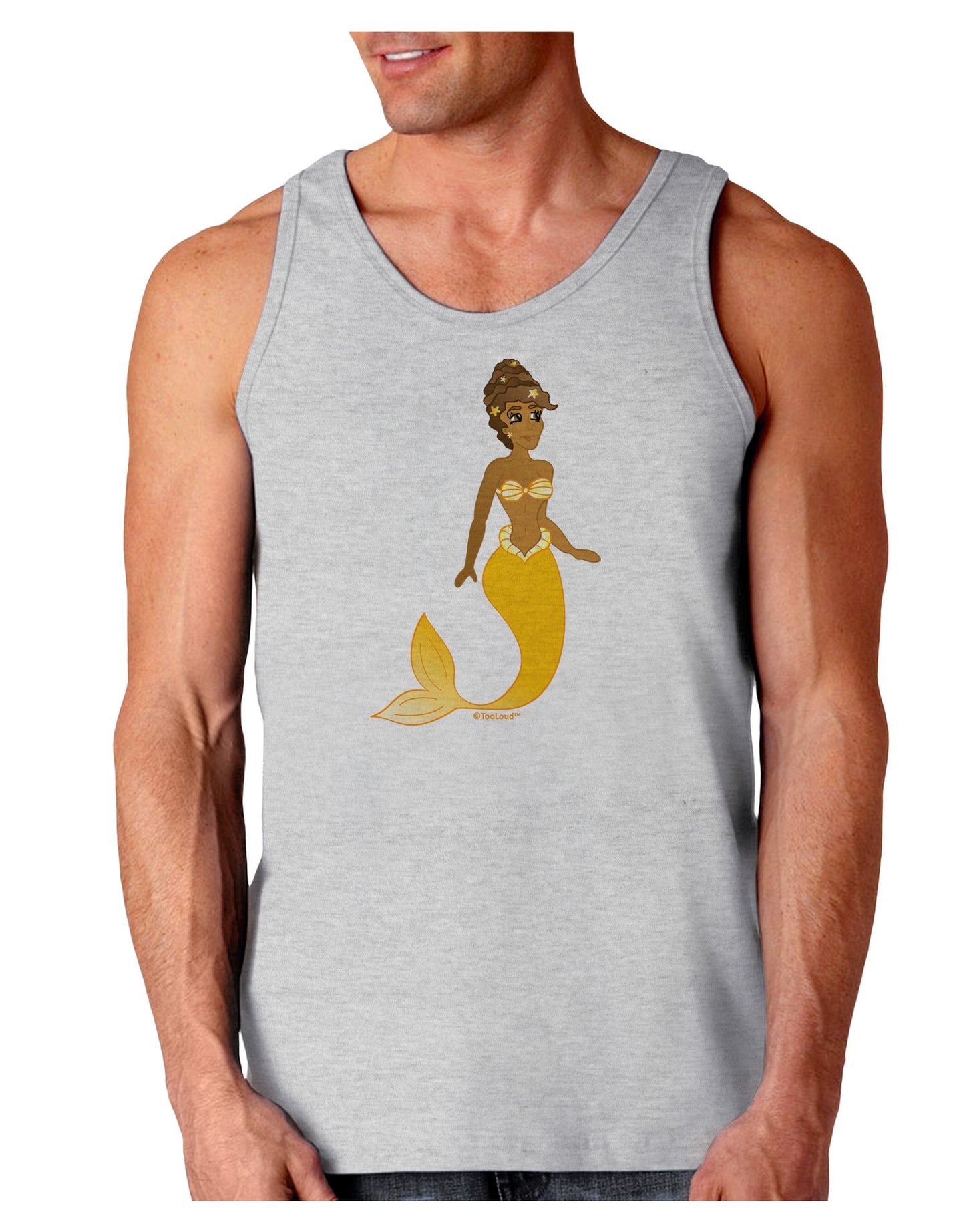 Mermaid Design - Yellow Loose Tank Top-Loose Tank Top-TooLoud-AshGray-Small-Davson Sales