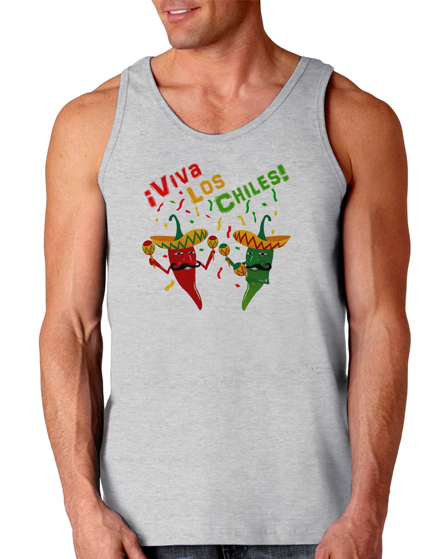 Viva Los Chiles Loose Tank Top-Loose Tank Top-TooLoud-AshGray-Small-Davson Sales