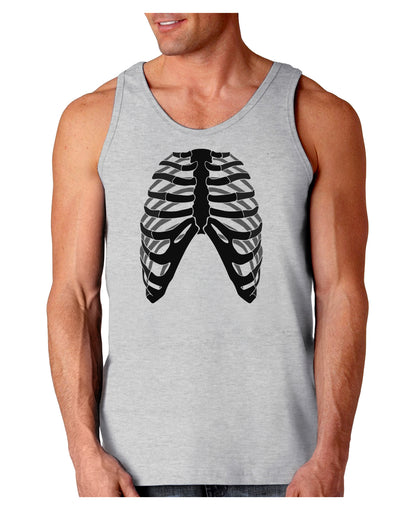 Human Skeleton Bones Ribcage Inverted Loose Tank Top-Loose Tank Top-TooLoud-AshGray-Small-Davson Sales