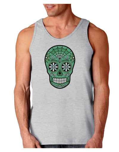 Version 5 Green Day of the Dead Calavera Loose Tank Top-Loose Tank Top-TooLoud-AshGray-Small-Davson Sales