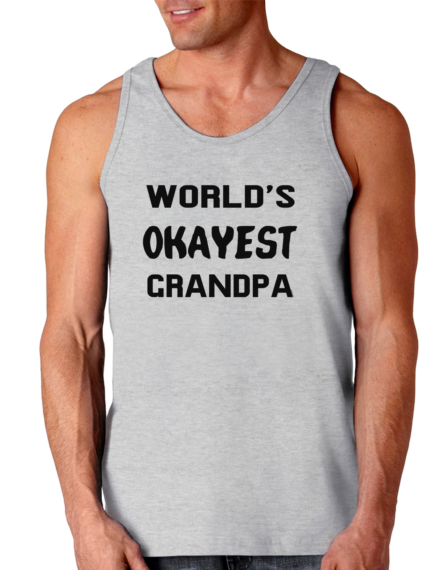 World's Okayest Grandpa Loose Tank Top-Loose Tank Top-TooLoud-AshGray-Small-Davson Sales
