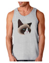 Cute Disgruntled Siamese Cat Loose Tank Top-Loose Tank Top-TooLoud-AshGray-Small-Davson Sales