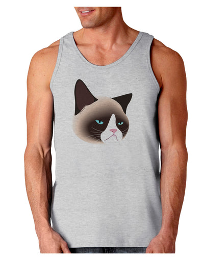 Cute Disgruntled Siamese Cat Loose Tank Top-Loose Tank Top-TooLoud-AshGray-Small-Davson Sales