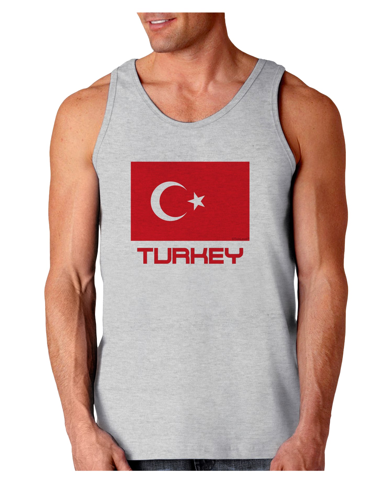 Turkey Flag with Text Loose Tank Top by TooLoud-Loose Tank Top-TooLoud-AshGray-Small-Davson Sales