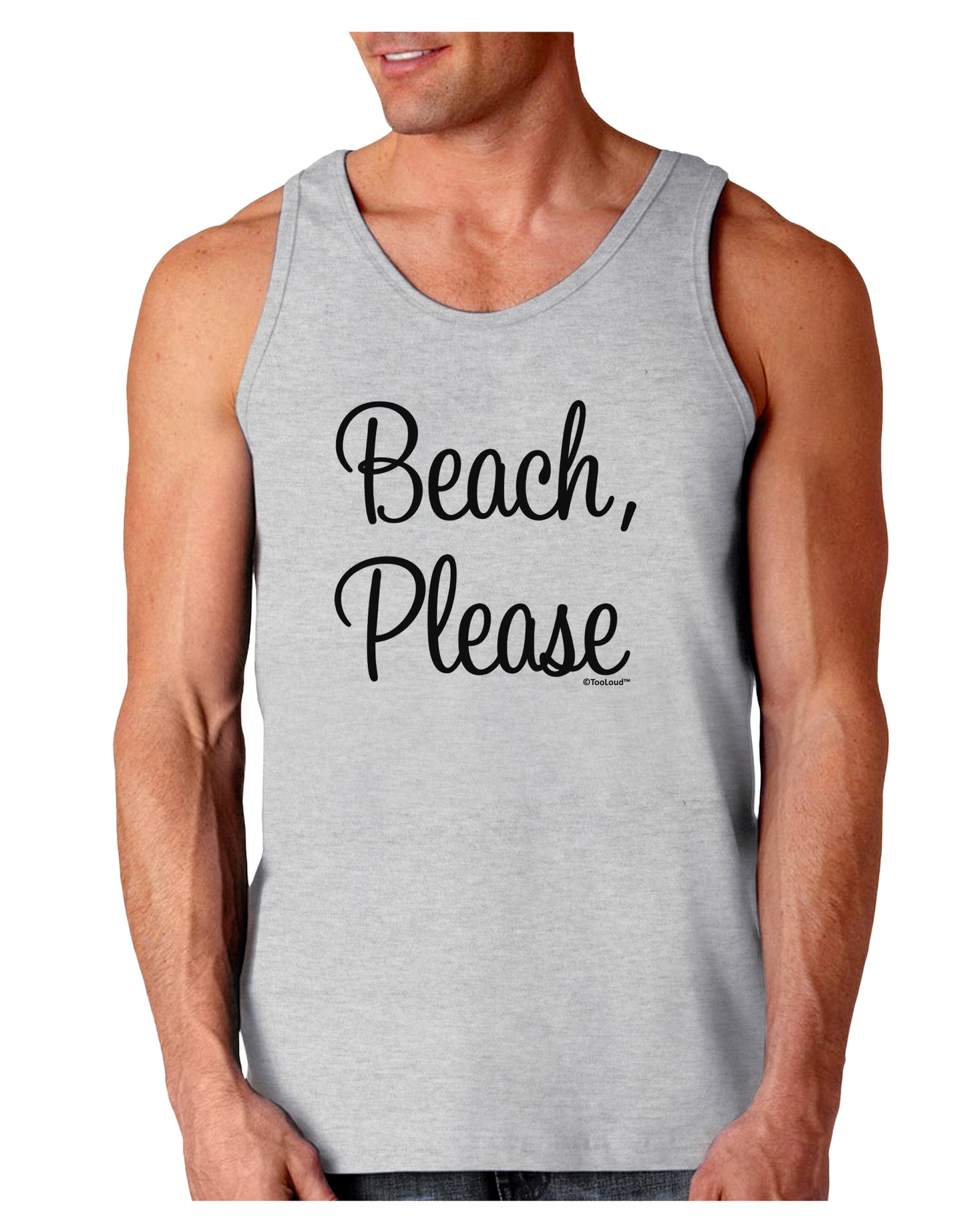 Beach Please Loose Tank Top-Loose Tank Top-TooLoud-AshGray-Small-Davson Sales