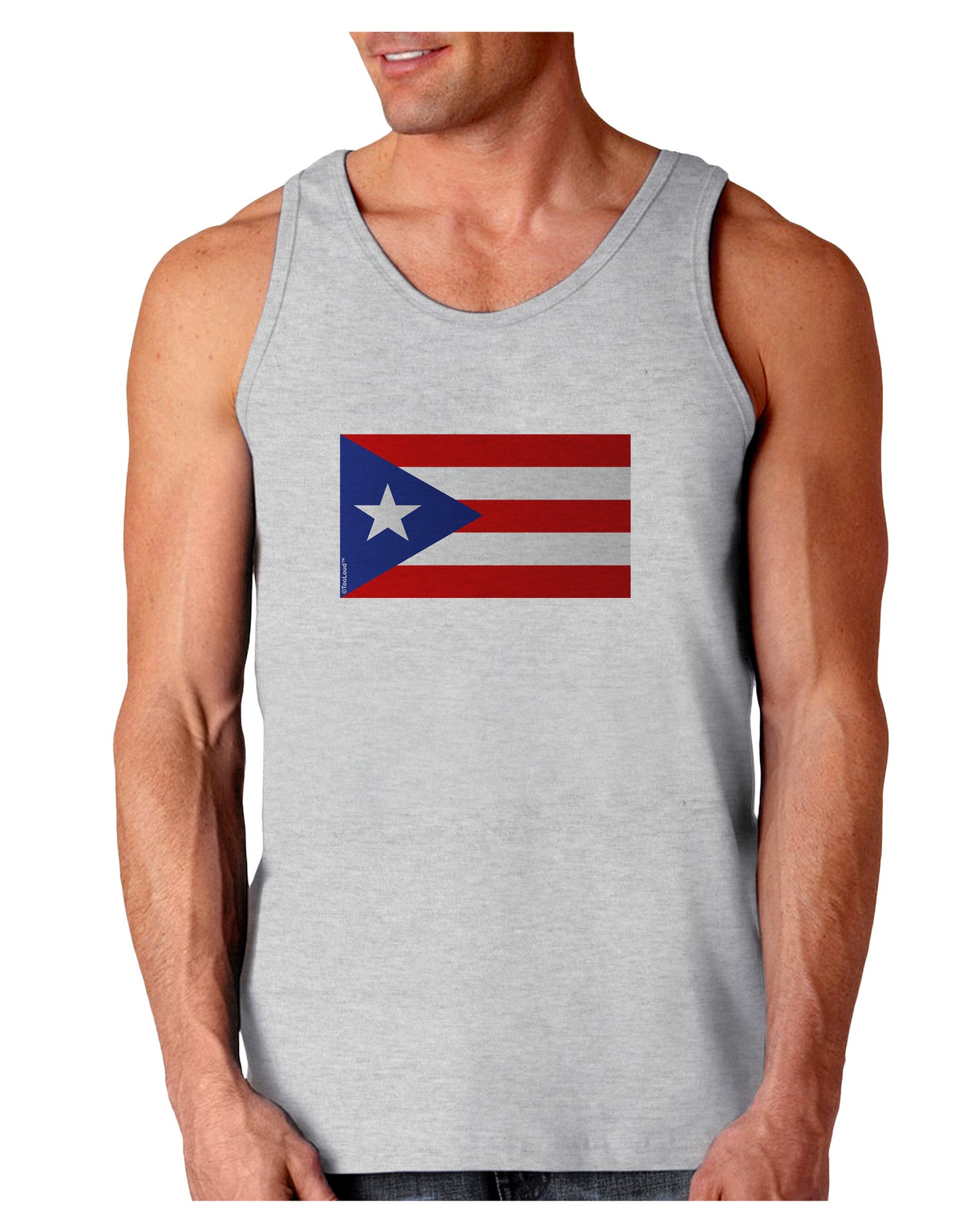 Puerto Rico Flag Loose Tank Top-Loose Tank Top-TooLoud-AshGray-Small-Davson Sales
